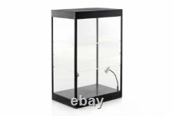 Car Display Case Acrylic White LED Lite 3 Tier Adjust Model 1/18 Diecast Cabinet