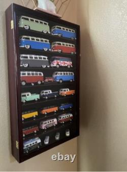 Car Display Case Black 16 Pcs Diecast 1/24 Scale 124 Collection Shelf Cabinet