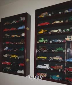Car Display Case Black 16 Pcs Diecast 1/24 Scale 124 Collection Shelf Cabinet