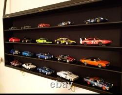 Car Display Case Black 20 Pcs Diecast 1/24 Scale 124 Collection Shelf Cabinet