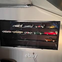 Car Display Case Black 20 Pcs Diecast 1/24 Scale 124 Collection Shelf Cabinet