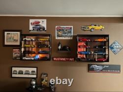 Car Display Case Black 8 Pcs Diecast 1/18 Scale Show Collection Shelf Cabinet