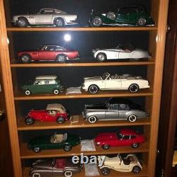 Car Display Case Oak 16 Pc Diecast 1/24 Scale 124 Collection Shelf Cabinet Rack