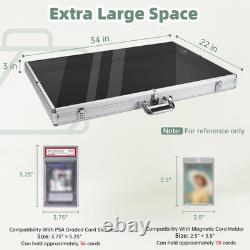 Card Display Case, 34 X 22 Large Aluminum Card Trade Show Display Case, Suitab