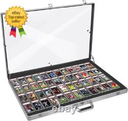 Card Display Case Aluminum Glass Display Case for Cards XL Large Table