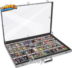 Card Display Case Aluminum Glass Display Case for Cards XL Large Table Top