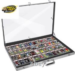 Card Display Case, Aluminum Glass Display Case for Cards, XL Large Table Top Dis