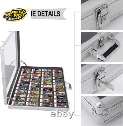 Card Display Case, Aluminum Glass Display Case for Cards, XL Large Table Top Dis