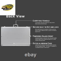 Card Display Case, Aluminum Glass Display Case for Cards, XL Large Table Top Dis