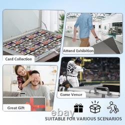 Card Display Case Large Aluminum 34 L X 22 W, Lockable Trading Card Case with
