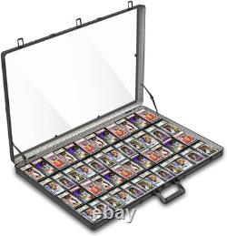 Card Display Case Large Aluminum 34 L X 22 W, Lockable Trading Card Display wi