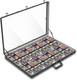 Card Display Case Large Aluminum 34 L X 22 W, Lockable Trading Card Display wi