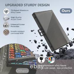 Card Display Case Large Aluminum 34 L X 22 W, Lockable Trading Card Display wi