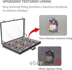 Card Display Case Large Aluminum 34 L X 22 W, Lockable Trading Card Display wi