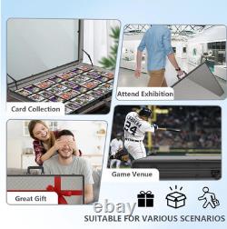 Card Display Case Large Aluminum 34 L X 22 W, Lockable Trading Card Display wi