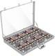 Card Display Case Large Aluminum 34 L x 22 W, Lockable Trading Card Case with