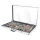 Card Display Case, Large Aluminum Trading Card Case, Tabletop Showcase Silver
