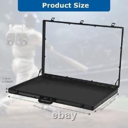 Card Show Display Case Aluminum Trading Card Display Case (Black 83x56x7.5cm)