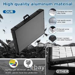 Card Show Display Case Aluminum Trading Card Display Case (Black 83x56x7.5cm)