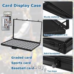 Card Show Display Case Aluminum Trading Card Display Case (Black 83x56x7.5cm)