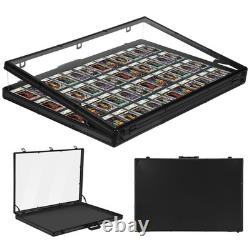 Card Show Display Case Aluminum Trading Card Display Case (Black 83x56x7.5cm)