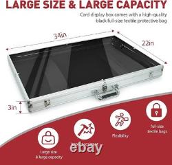 Card Show Display Case Large Aluminum 34X22 Lockable Trading Card Display