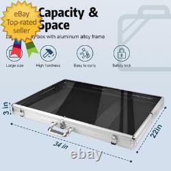 Card Show Display Case Large Aluminum 34X22 Lockable Trading Card Display