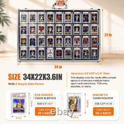 Card Show Display Case Large Aluminum 34X22 Lockable Trading Card Display Case