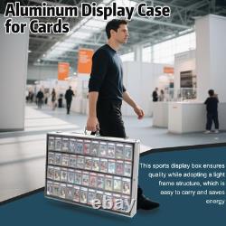 Card Show Display Case Large Aluminum 34x22, Lockable Trading Card Display