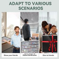 Card Show Display Case Large Aluminum, Trading Card Display Case Suitable for Sp