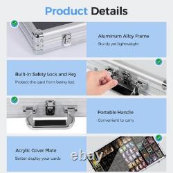 Card Show Display Case, Portable Lockable Trading Card Display Case