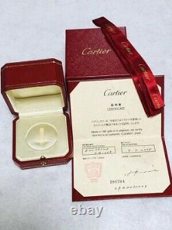 Cartier Ring Box Case Empty Gold Interior Display Warranty Card Ribbon Authentic