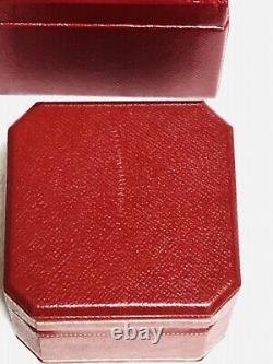 Cartier Ring Box Case Empty Gold Interior Display Warranty Card Ribbon Authentic