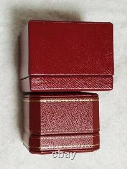 Cartier Ring Box Case Empty Gold Interior Display Warranty Card Ribbon Authentic