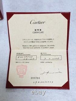 Cartier Ring Box Case Empty Gold Interior Display Warranty Card Ribbon Authentic