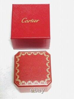 Cartier Ring Box Case Empty Gold Interior Display Warranty Card Ribbon Authentic