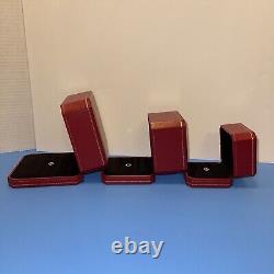 Cartier Ring Box Case Empty Red Display Presentation Authentic sold as a set