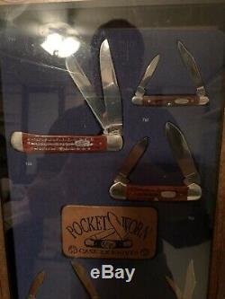 Case Knife Dealer Display 1996 Pocket Worn With 7 Knives And Boxes