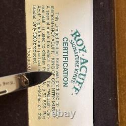 Case Roy Acuff Commemorative Stag Small Gunstock Knife With Music Box Display 3852