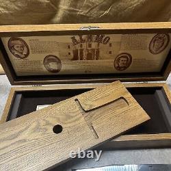 Case XX 1986 Alamo Bowie Knife Oak Wood Display Box