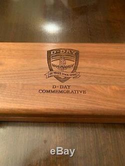 Case XX 1994 D-Day 50 Year Anniversary Bowie Knife In Wooden Display Box