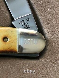 Case XX Improved Hawbaker Stag Muskrat Knife With Steel Trap In Display Box