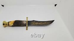 Case XX Knife Fixed Blade Kodiak Hunter Chief Crazy Horse Cch #219 Display Box