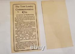 Case XX Tom Landry Commemorative Oak Display Box Only withCertificate & Autograph
