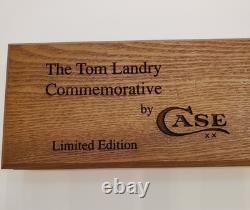 Case XX Tom Landry Commemorative Oak Display Box Only withCertificate & Autograph