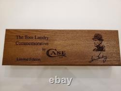 Case XX Tom Landry Commemorative Oak Display Box Only withCertificate & Autograph