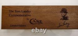 Case XX Tom Landry Commemorative Oak Display Box Only withCertificate & Autograph