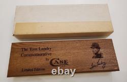 Case XX Tom Landry Commemorative Oak Display Box Only withCertificate & Autograph