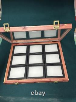 Cedar Wood Display Case Fits 9 Riker 5x4 Included perfect for Trade Shows