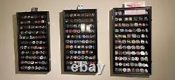 Challenge Coin Display Case 88 Pcs Black 11 Row Military Cabinet Shadow Box Rack